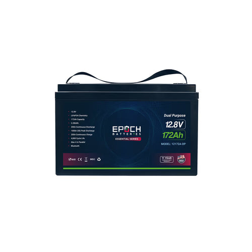 (PRE-ORDER) 12V 172Ah (2.20kWh) Dual Purpose Essential Series - Group 31 LiFePO4 Battery - ETA APR 30
