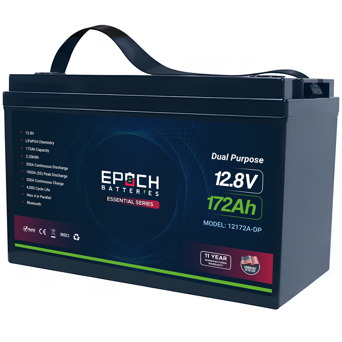 12V 172Ah Cranking & Deep Cycle (Dual Purpose) LiFePO4 Battery