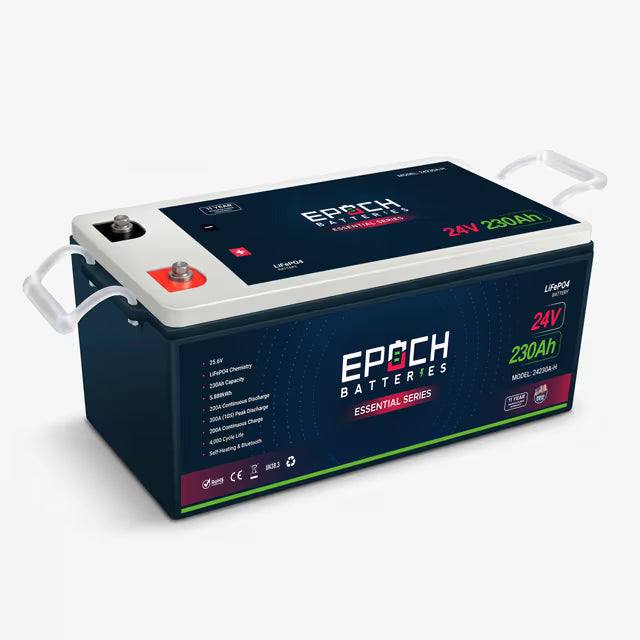 Epoch Batteries 24V 230Ah Essential Series LiFePO4 Battery (5.89kWh)