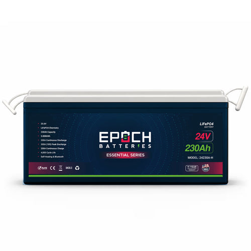 (PRE-ORDER) Epoch Batteries 24V 230Ah Essential Series LiFePO4 Battery (5.89kWh) - ETA JULY 25