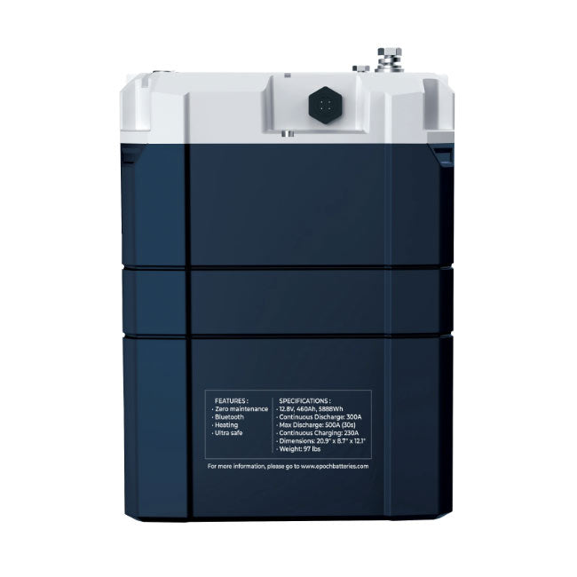 Epoch Batteries 48V 100Ah V2 Elite Series - Heated Bluetooth Victron Comms LiFePO4 Batttery