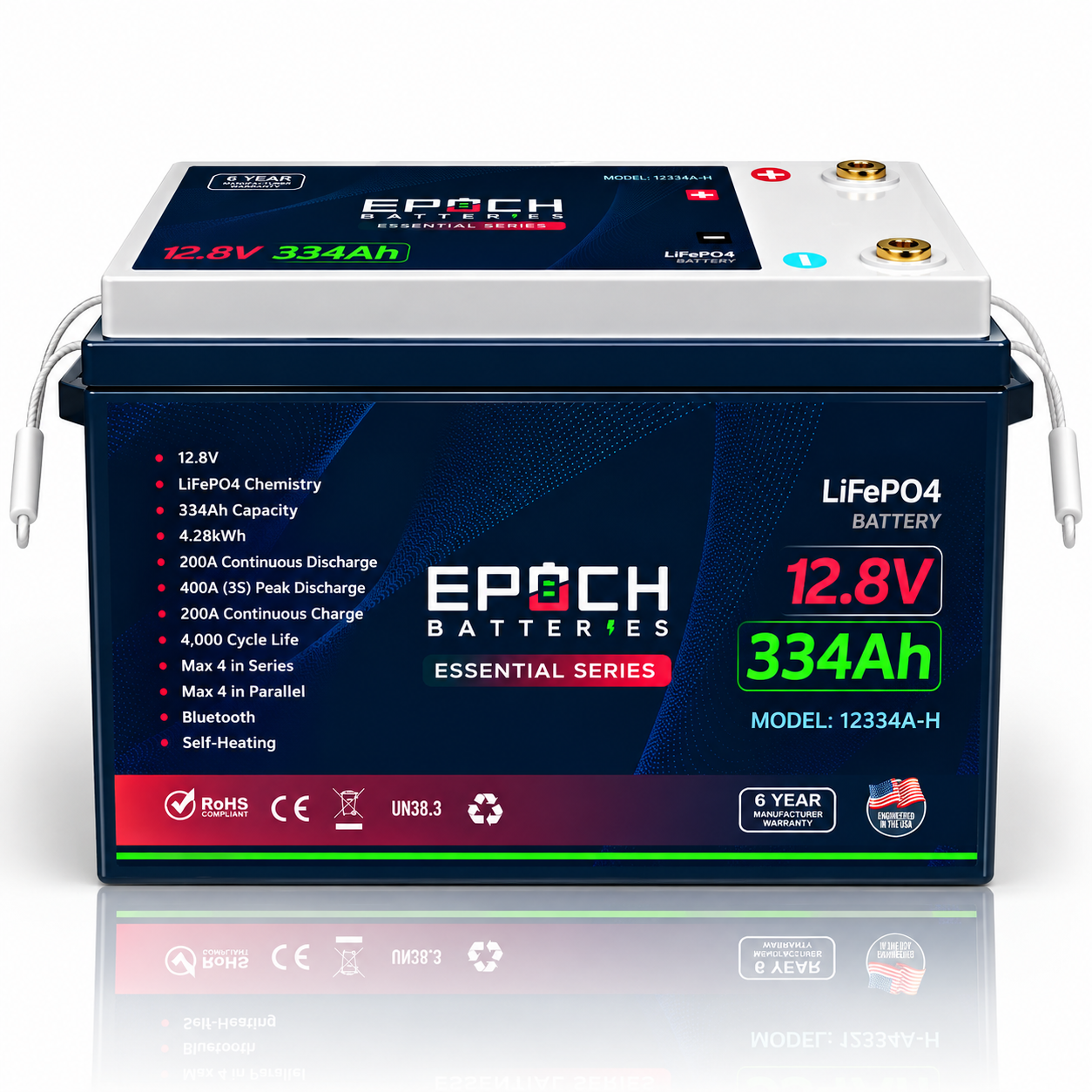 12V 334Ah Essential Series LiFePO4 Battery (4.28kWh)