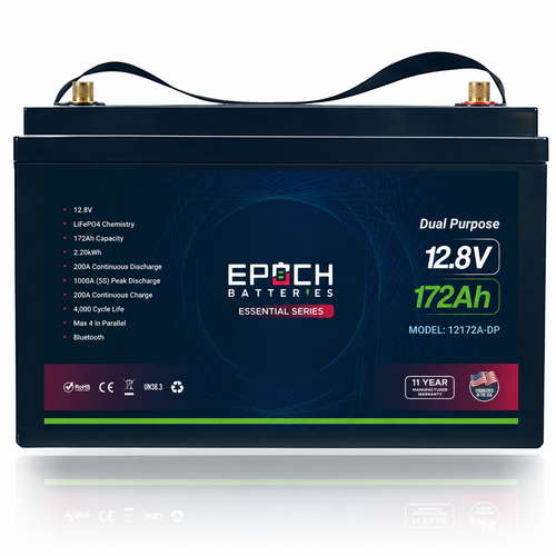 12V 172Ah Cranking & Deep Cycle (Dual Purpose) LiFePO4 Battery