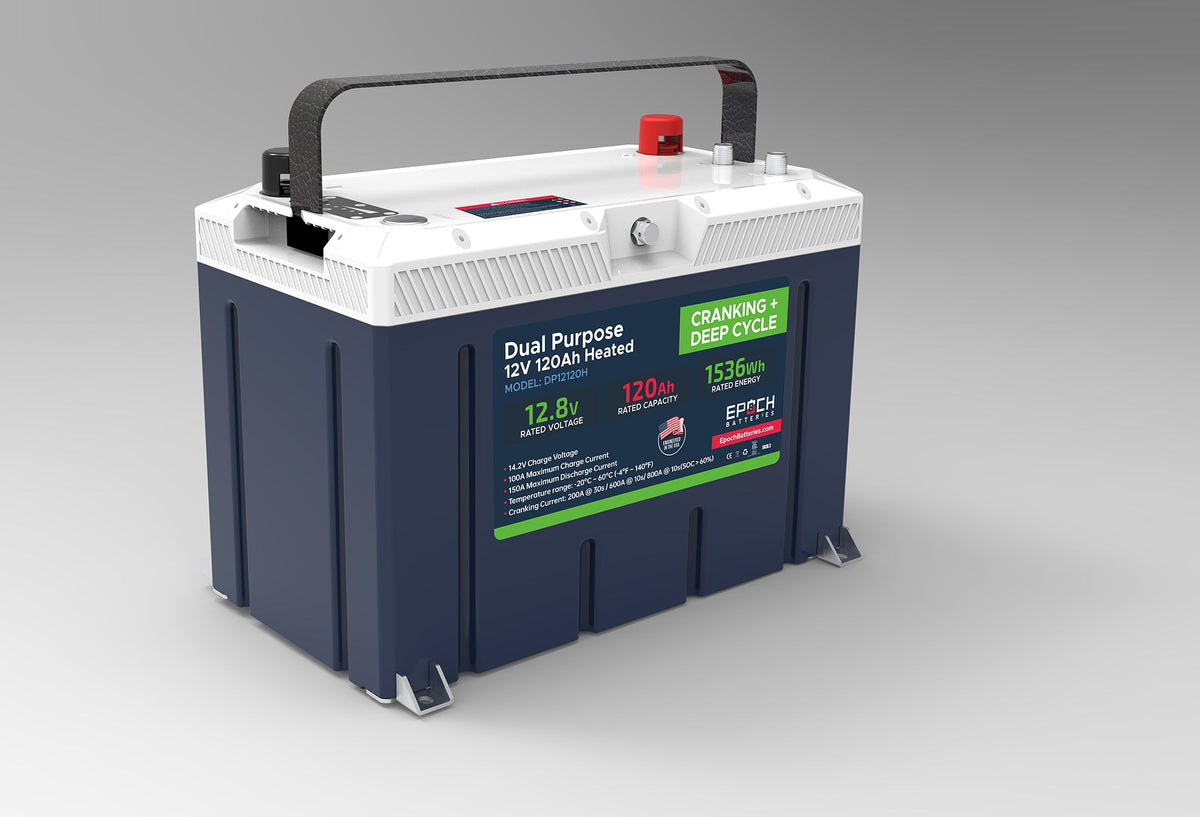 12V 120Ah (1.54kWh) Pro Series - LiFePO4 Cranking & Deep Cycle Lithium Battery (Dual Purpose)