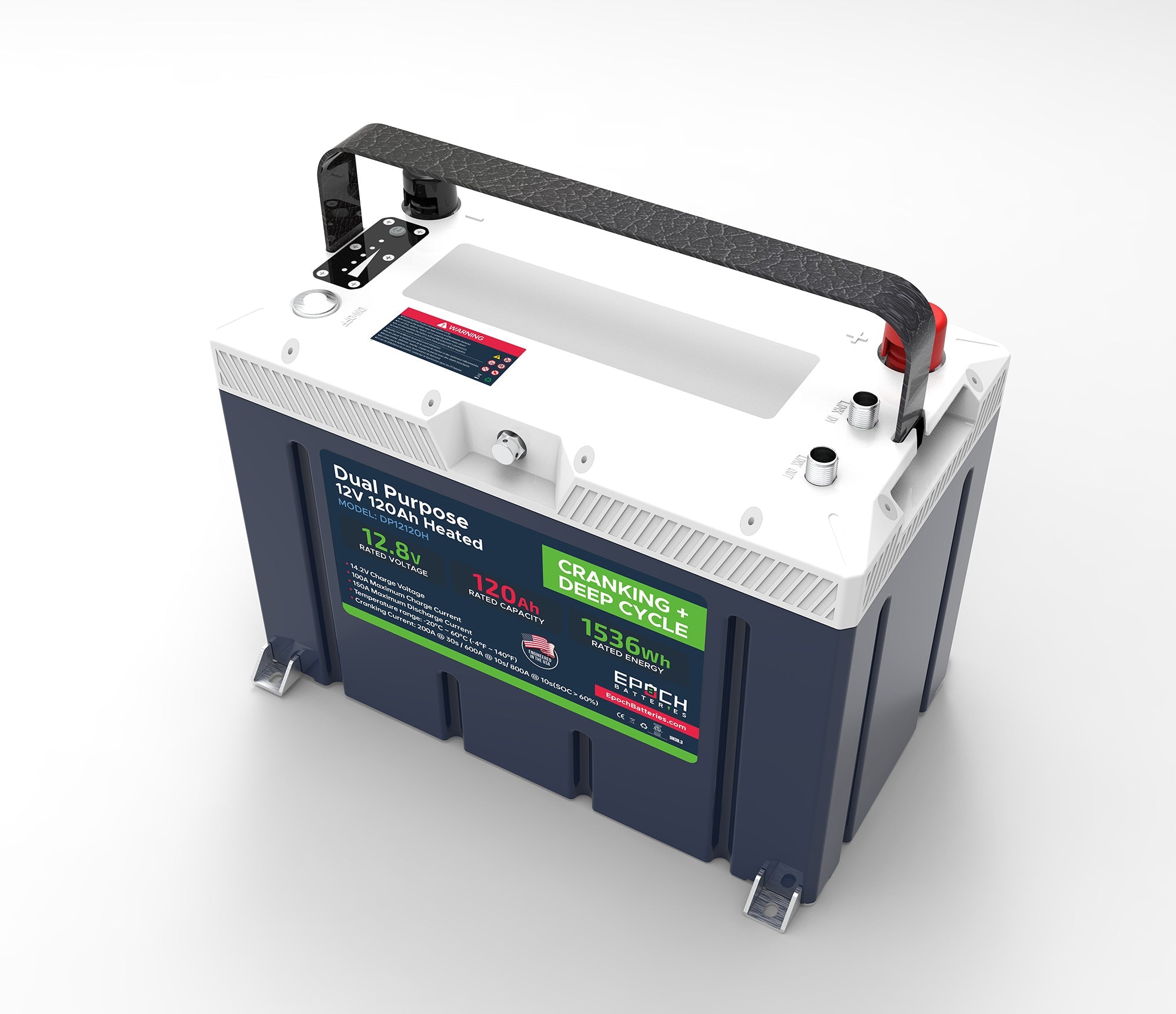12V 120Ah (1.54kWh) Pro Series - LiFePO4 Cranking & Deep Cycle Lithium Battery (Dual Purpose)