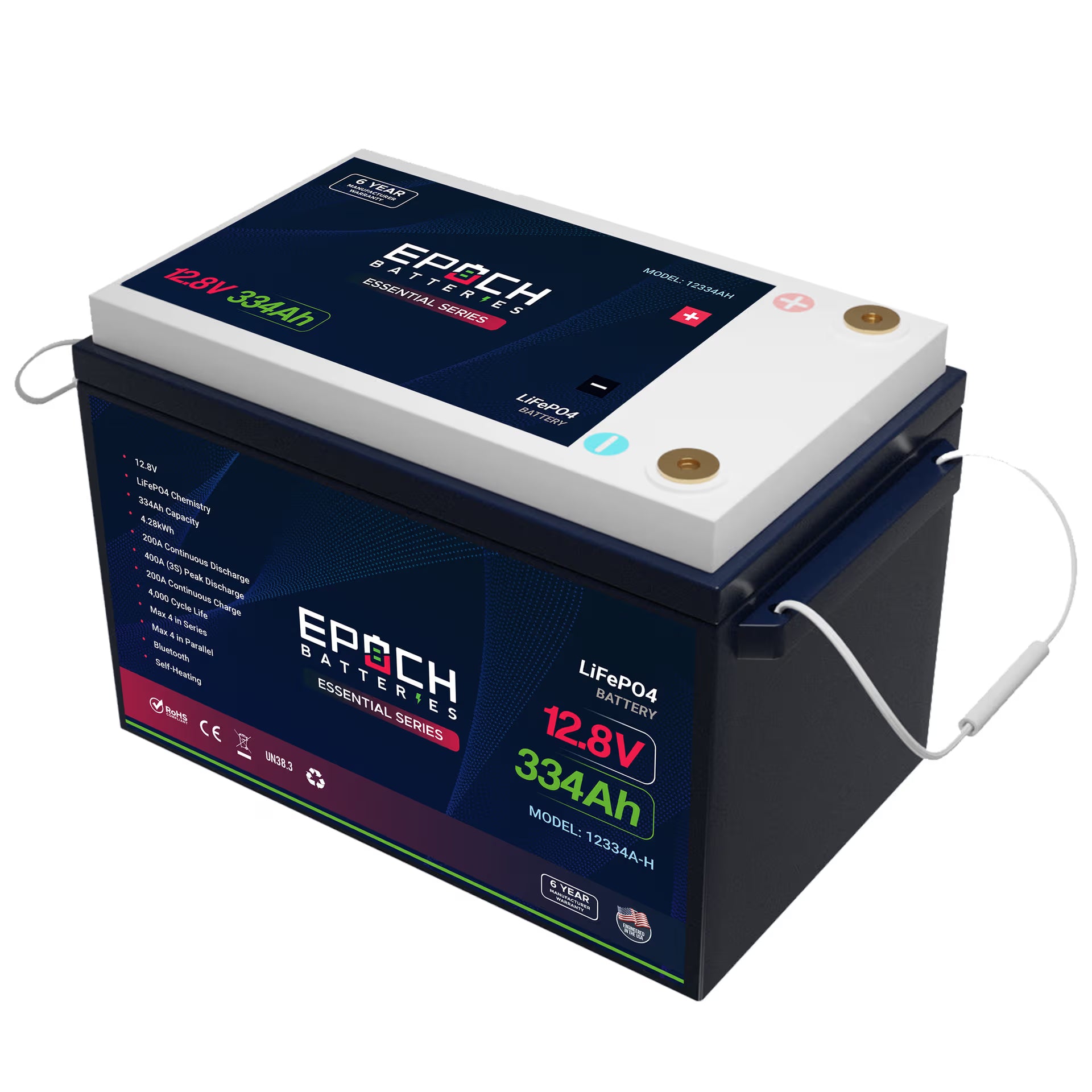 (PRE-ORDER) 12V 334Ah Essential Series LiFePO4 Battery (4.28kWh) - ETA AUG 23
