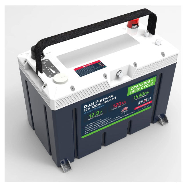 Epoch Batteries 12V 120Ah Pro Series - Group 27 - Cranking & Deep Cycle Lithium Battery (Dual Purpose)