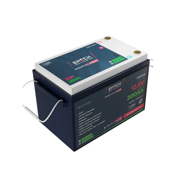 Epoch Batteries 12V 300Ah Essential Series - Heated Bluetooth LiFePO4 Battery