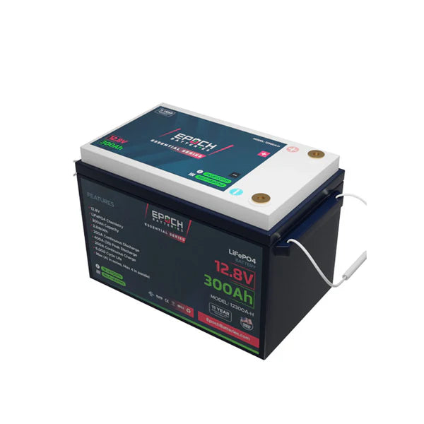 Epoch Batteries 12V 300Ah Essential Series - Heated Bluetooth LiFePO4 Battery