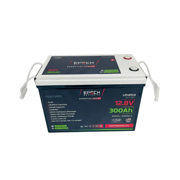 Epoch Batteries 12V 300Ah Essential Series - Heated Bluetooth LiFePO4 Battery