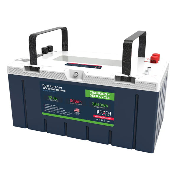 Epoch Batteries 12V 300Ah Pro Series - Group 8D - Cranking Deep Cycle Lithium Battery (Dual Purpose)