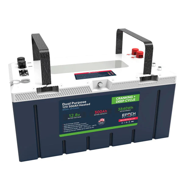 Epoch Batteries 12V 300Ah Pro Series - Group 8D - Cranking Deep Cycle Lithium Battery (Dual Purpose)