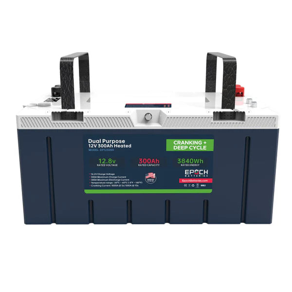Epoch Batteries 12V 300Ah Pro Series - Group 8D - Cranking Deep Cycle Lithium Battery (Dual Purpose)